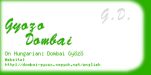 gyozo dombai business card